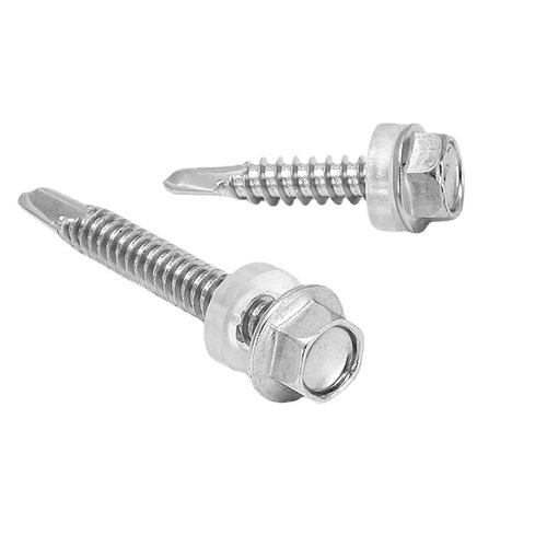 410 stainless steel external hexagon drill tail screws Washer self-tapping self-drilling dovetail screws with glue M4.2M4.8-M6.3