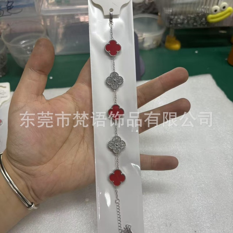 跨境爆款钛钢不掉色15mm双面钻五花手链时尚百搭俭约设计厂家直发|undefined
