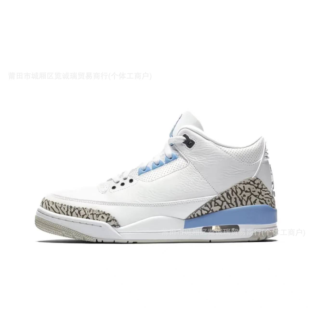 Comercio exterior Putian zapatos aj3 zapatos de baloncesto Fujiwara Hao North Carolina zapatos de cemento azul y blanco para hombres y mujeres zapatos de carrera de suela gruesa