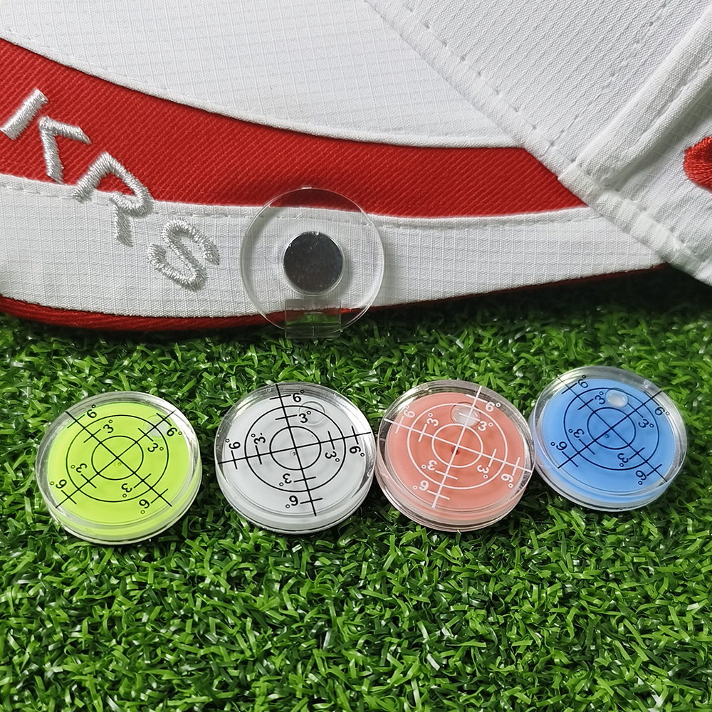 Nivel de golf clip de bola de succión magnética marca de medición de la pendiente que indica la dirección de plástico marca