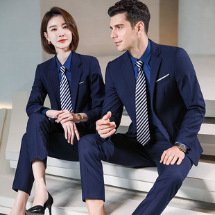 Professional Three-Piece Bank Manager Real Estate Agency Work Clothes Men and Women's High-End Business Suit suit Dress