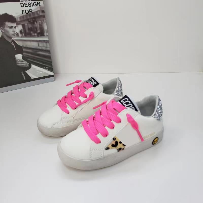 6169 Girls Children's Shoes Boys' Board Shoes Colorful Sequins Dirty Shoes for Large Children Children Small Dirty Shoes Star Shoes