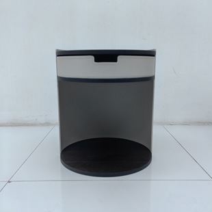 Italian Minimalist Movable Round Nightstand Saddle Leather High-end Designer Bedroom Bedside Cabinet Storage Cabinet Matching