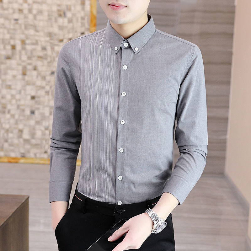 大量现货男士衬衫梭织面料2021男士春秋新款衬衫高端大气服装布料