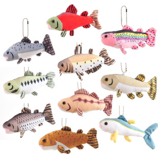 Simulated Aquarium Tropical Fish Plush Backpack Pendant Cute Creative Fish Doll Keychain Accessory Toy