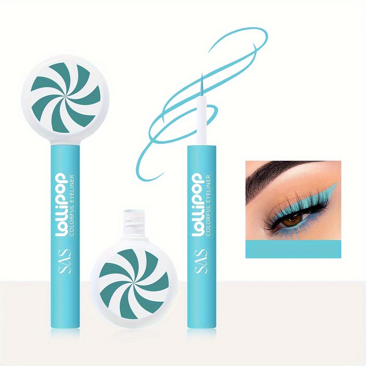 Delineador de ojos de punto transfronterizo de USHAS europeo y americano, impermeable, a prueba de aceite, de secado rápido, no fácil de manchar, delineador de ojos mate SAC011