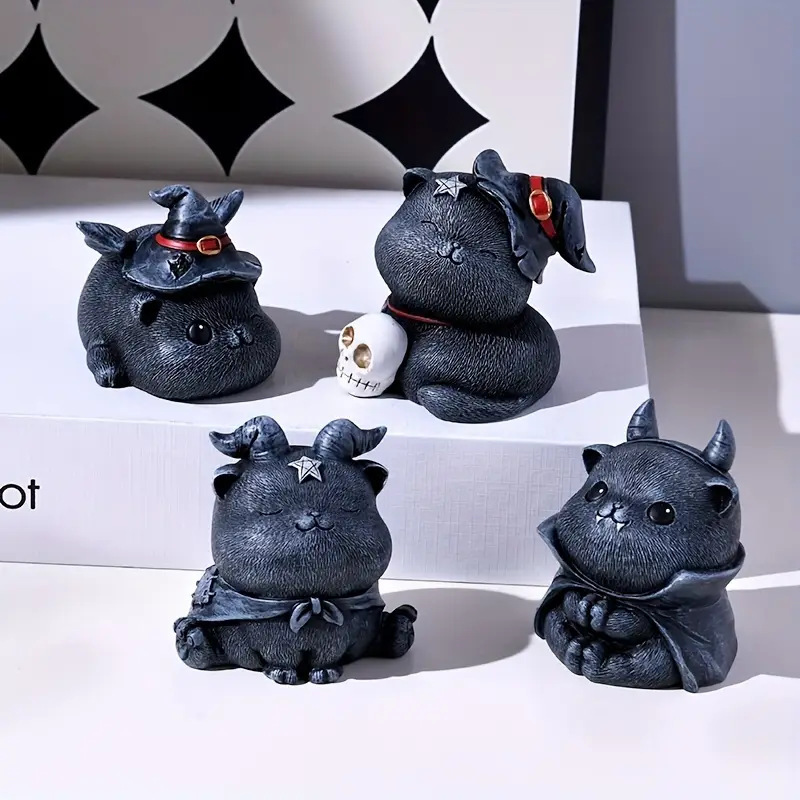 クリエイティブ樹脂かわいいペット猫ベーキングケーキデコレーションオーナメントかわいいニカ車のインテリア装飾オーナメント|undefined