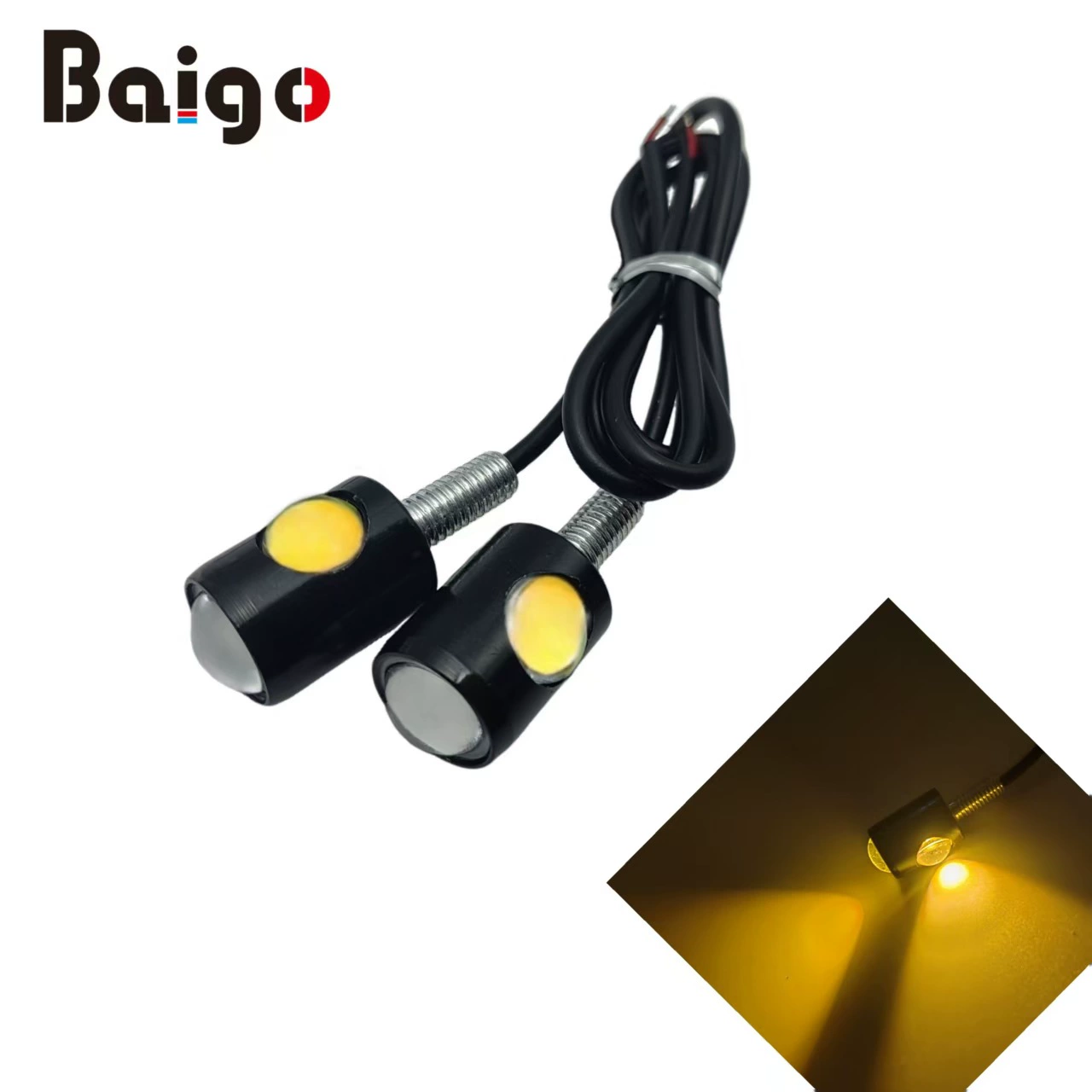 Светодиодный фонарь для номерного знака мотоцикла, двойной, мощный, на винтах, задний фонарь для автомобиля, фонарь заднего хода, «орлиный глаз», сверхъяркий