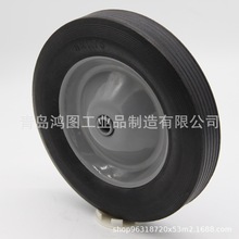 【厂家直供】8英寸胶粉实心轮子8x1.75空压机割草机脚轮免充气