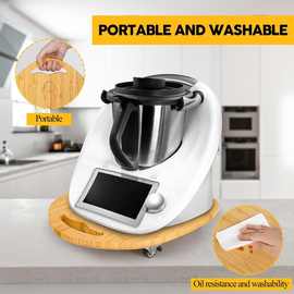 木质滑动式托盘家用带滚轮家用咖啡机底座实木台面搅拌机置物架