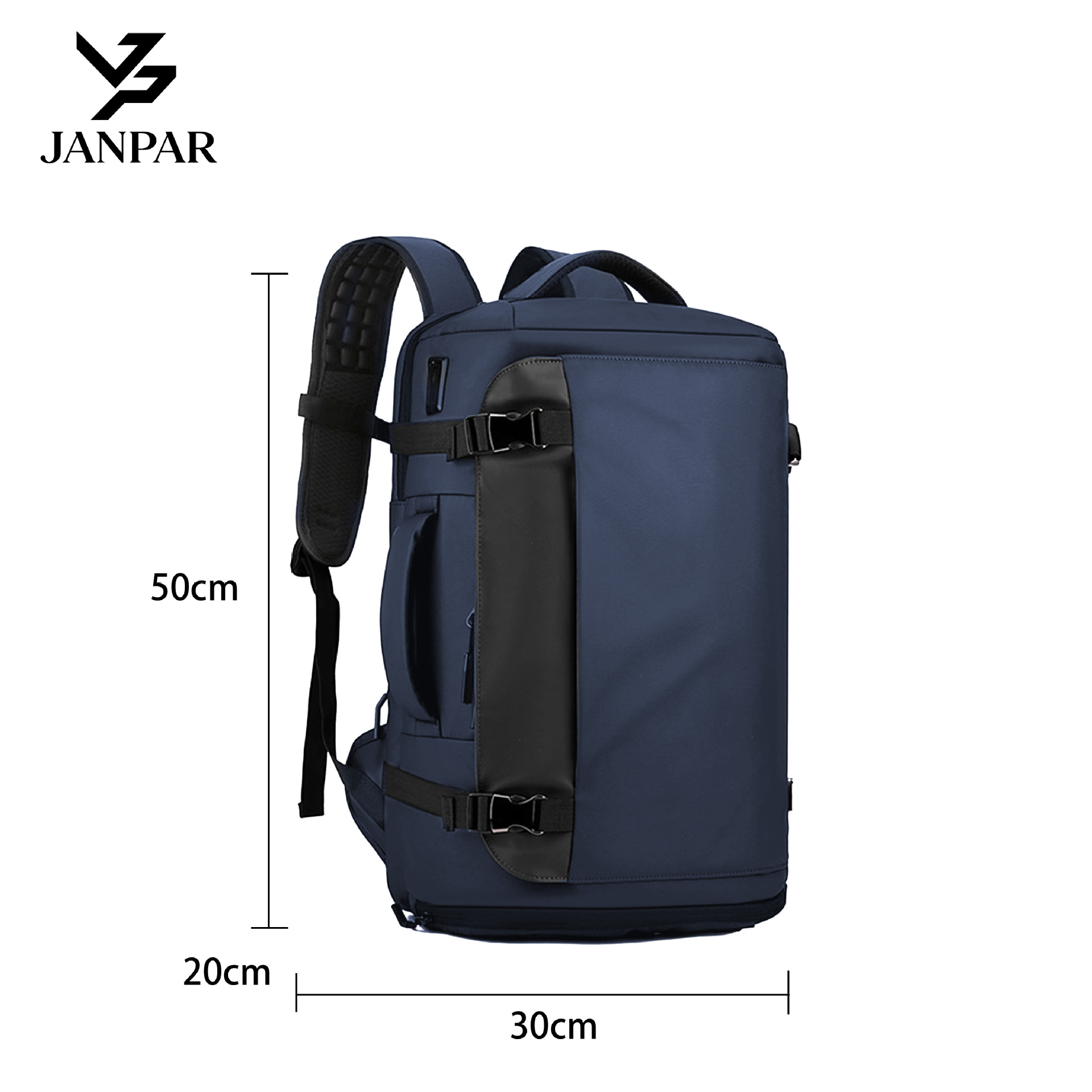Mochila Rígida de Viaje para Hombre USB, Película Sintética, Transpirable, Compartimento para Zapatos, para Viajes de Negocios
