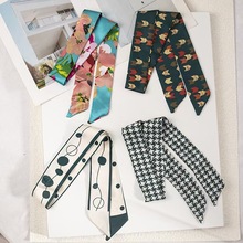 可爱头绳发带小香风高颜值绑发绑包长条丝巾绑马尾新款飘带丝巾