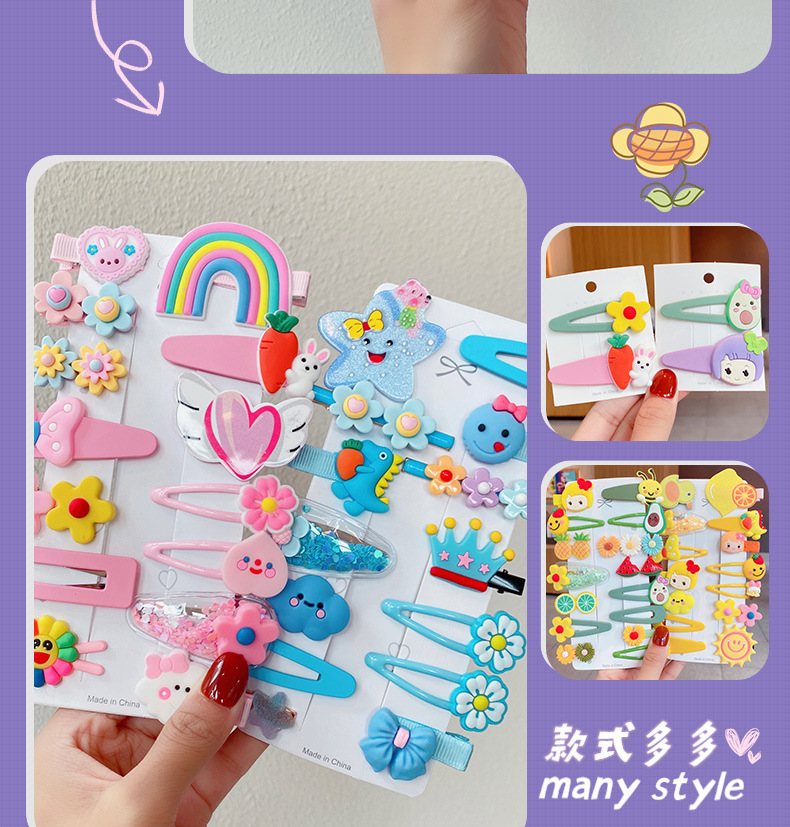 Korean Children's Cartoon Hair Clip Set display picture 5