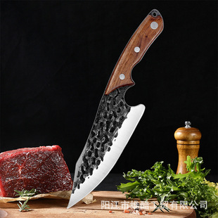 Ancient hammered forging meat cutting knife 7 inch stainless steel boning knife outdoor portable multi-purpose knife cross-border hot sale