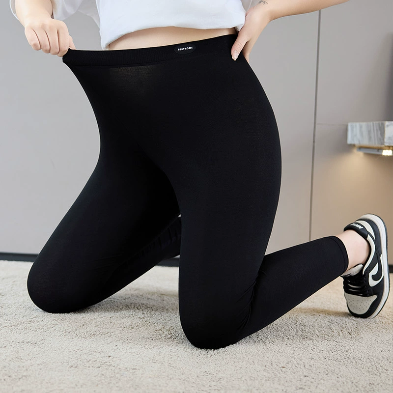 81017 # корейский стиль летние тонкие матовые Модальные укороченные брюки больших размеров