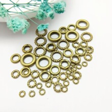 古青铜复古麻点锤纹圈跑环手链项链乾坤圈 diy饰品垫片隔片珠配件