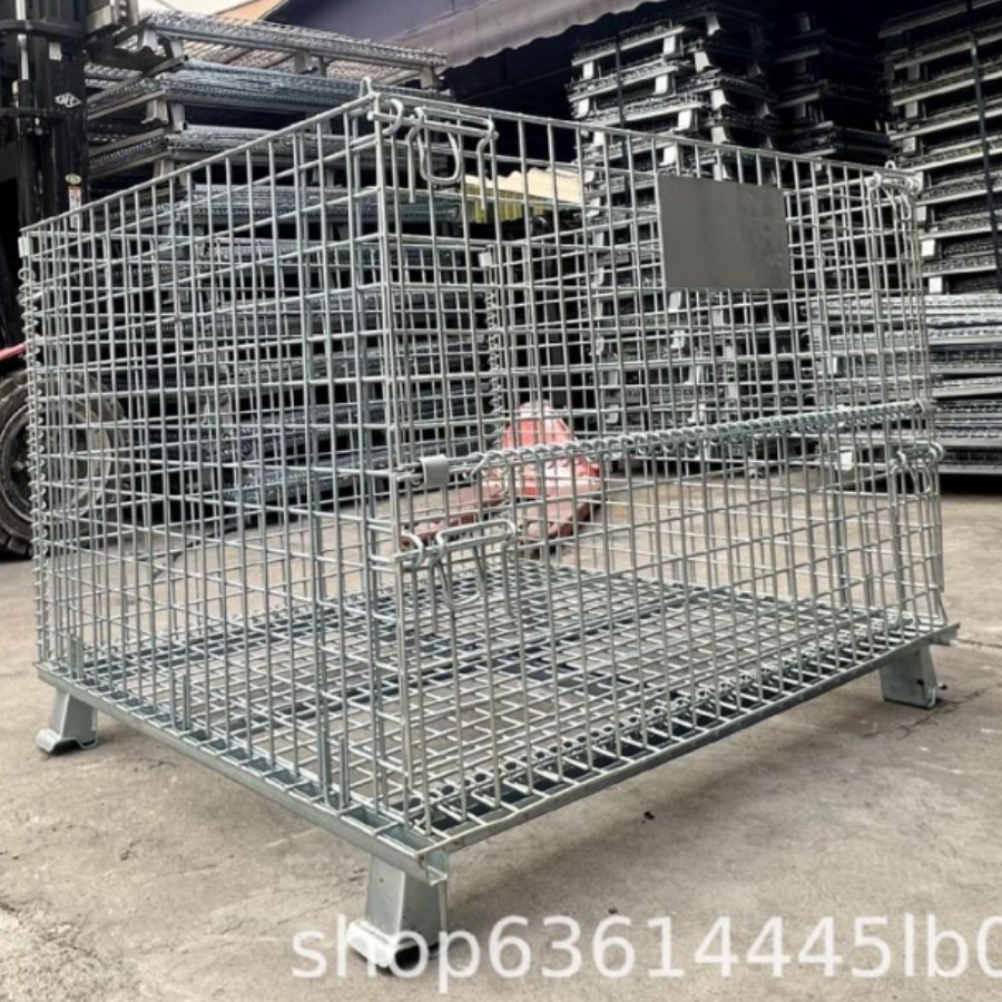 铁框仓储笼折叠移动蝴蝶笼快递分拣框货架仓库专用筐仓储铁笼仓储