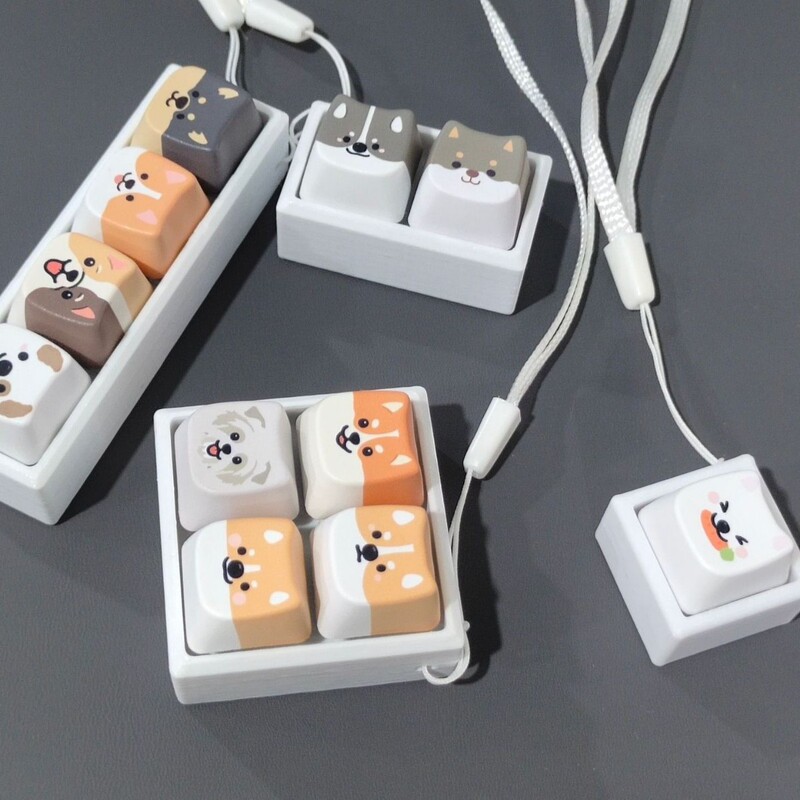 Cat, cute tiger, cute puppy, sublimation keycap, stress-relief key, small mechanical keyboard, detachable pendant keycap
