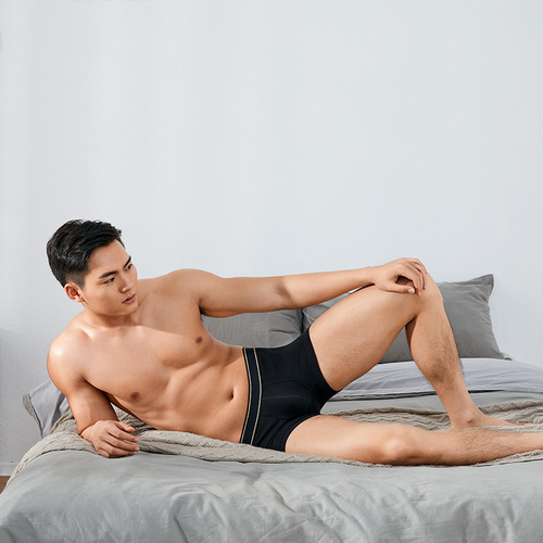 Elite Personal Style Men's Cotton Straight Leg Panties Sexy Low-Waist Men's Four-Piece Shorts Sports Shorts Head 206