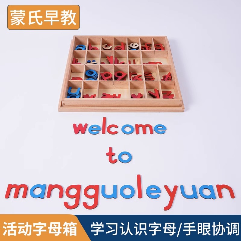 Montessori ayudas didácticas Montessori educación temprana jardín de infantes juguetes educativos de madera para niños actividad caja de letras conjunto de bloques de construcción