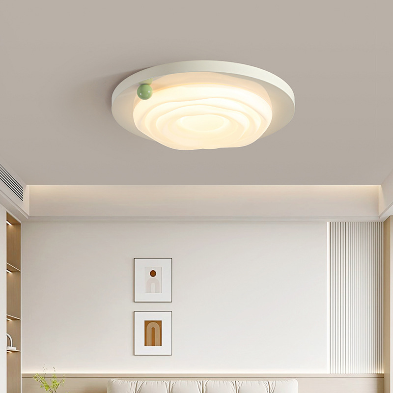 Nueva lámpara de techo de dormitorio de protección de ojos retro chino estilo japonés wabi-ji viento leche nogal nueva lámpara principal de habitación 473L