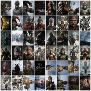 64 Black Myth Wukong Stickers, Game Peripherals, High-Looking Chinese Style Personalized Wallpaper Decoration Stickers