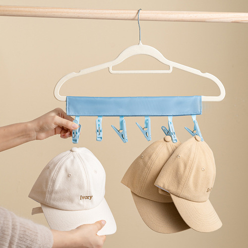 Creative portable bathroom foldable hanging rack clothespins fabric clothes hangers business trip foldable clothespins