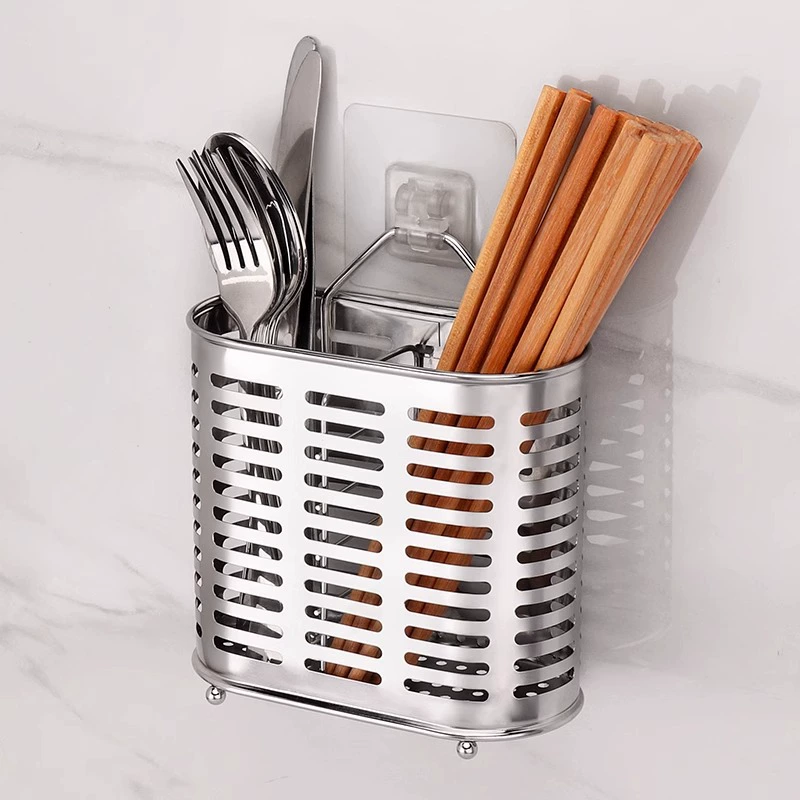 Держатель для палочек для еды из нержавеющей стали 304, настенный кухонный ящик для хранения палочек для еды, клетка для палочек для еды, бытовые высококачественные новые палочки для еды qxq