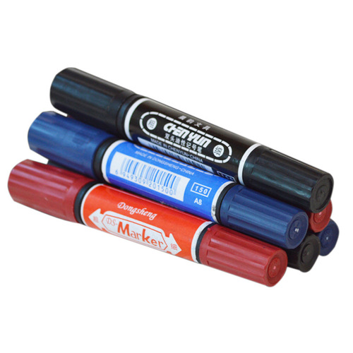 Marker pen, large-head pen, box-head pen, Guangyi 150-BK marker pen, oil-based large double-head marker pen, direct sale