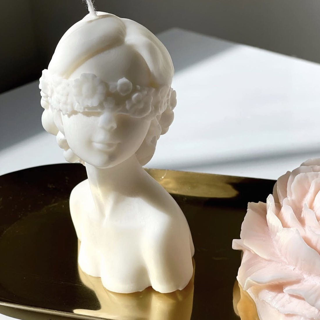 Nueva línea geométrica nórdica, vela de aromaterapia columnar, vela de fragancia blanca sin humo, decoración del hogar transfronteriza