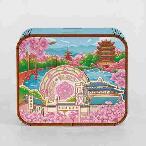 オリジナルアモイ重慶南京西安都市動態オルゴールオルゴールオルゴール観光記念品
