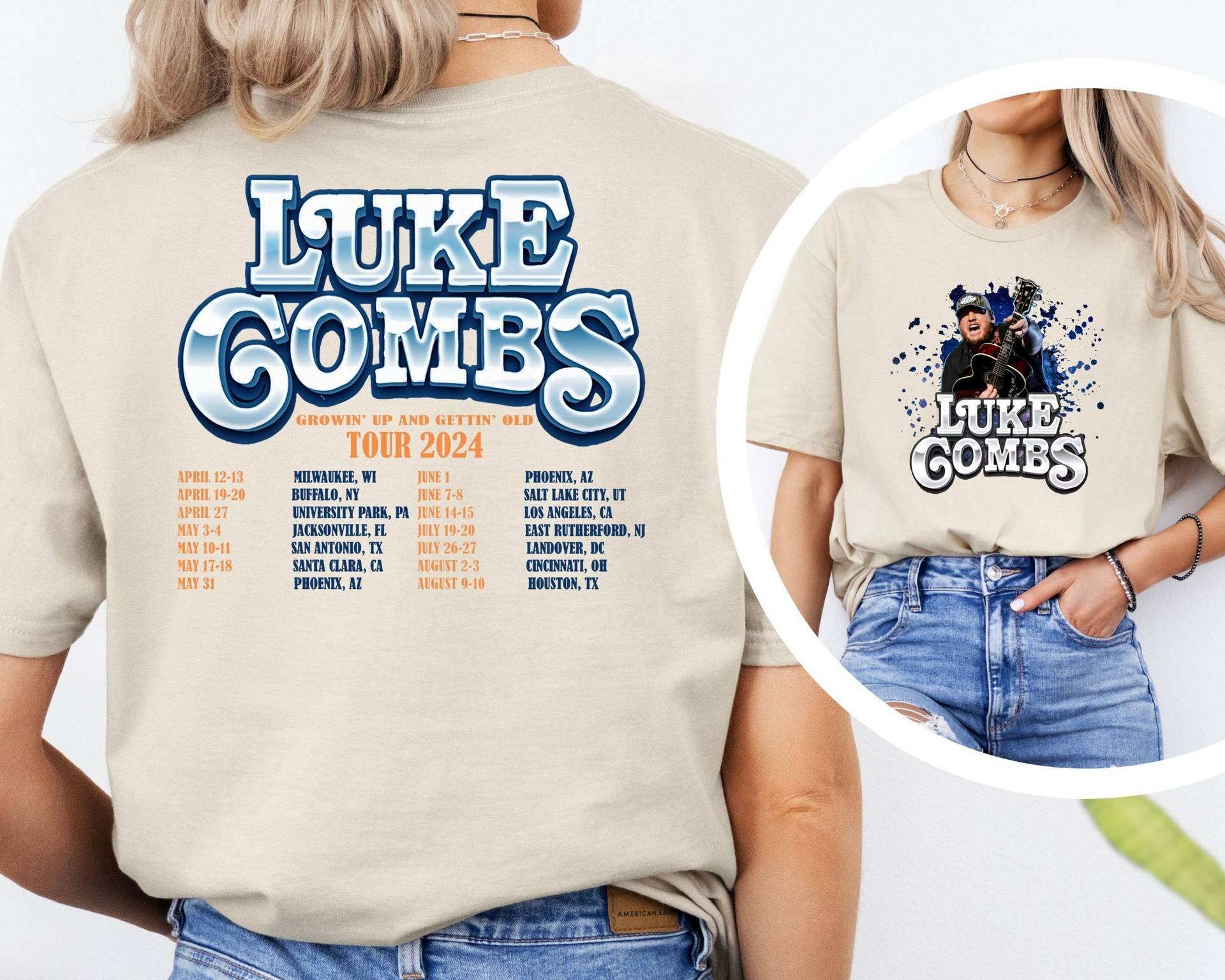 Luke Combs 2024 Tour Shirt Merch Fans Essentials Bullhead