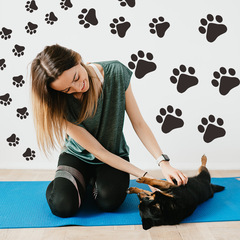 尚易SK005卡通狗腳印兒童房精雕牆貼寵物店裝飾PVC廠家牆貼紙