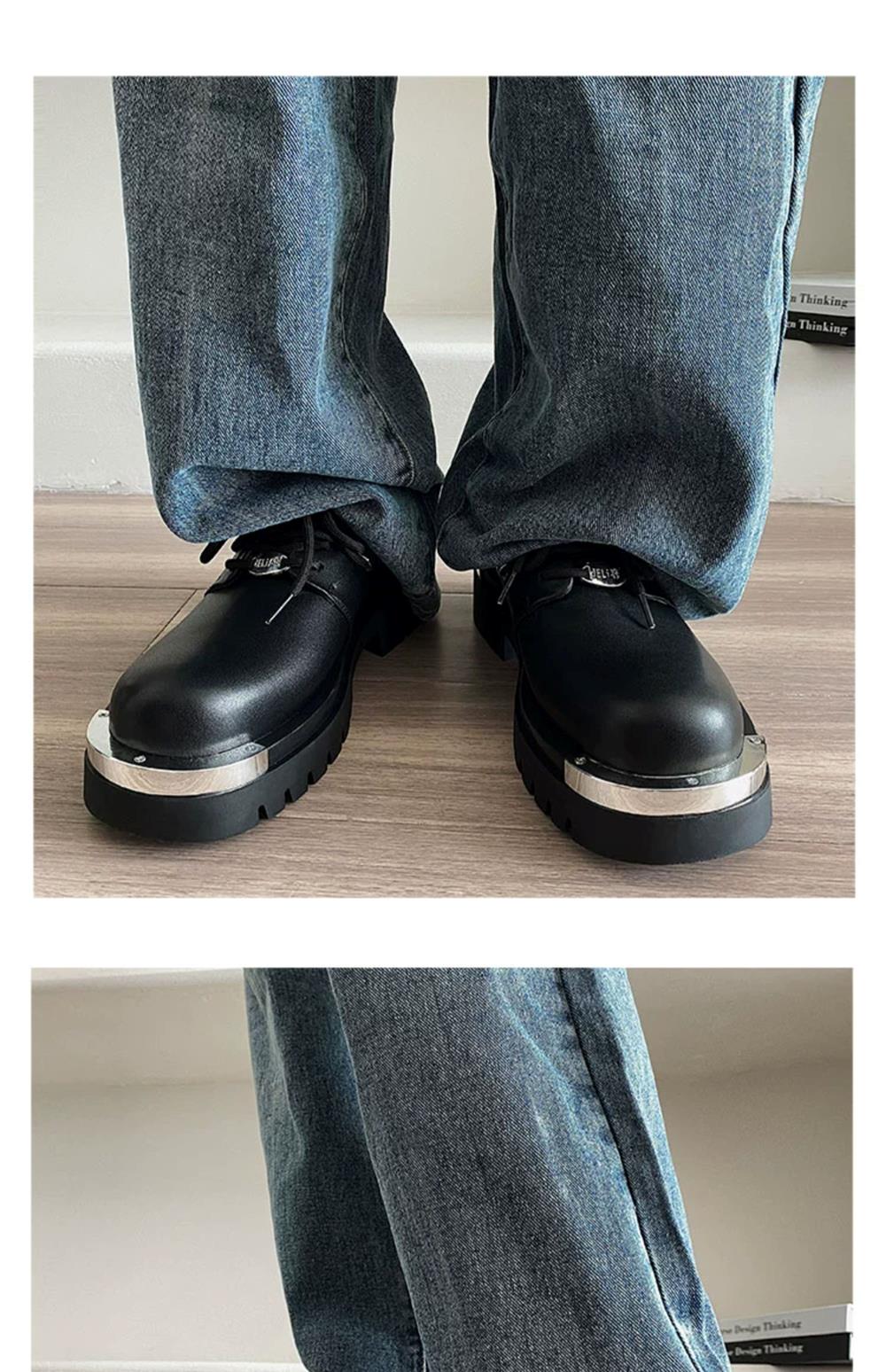 Chaussures Derby ShoeVault pour homme, modèle phare de la collection automne-été, rehausseur de taille, noires, décontractées, professionnelles et habillées, authentiques._voghion.com