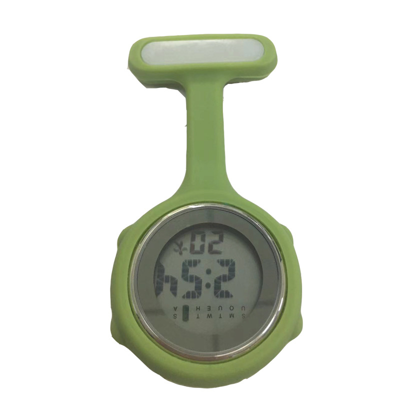 Digital silicona mudo electrónica luminosa enfermera reloj al por mayor estudiante portátil médico pin enfermera reloj al por mayor