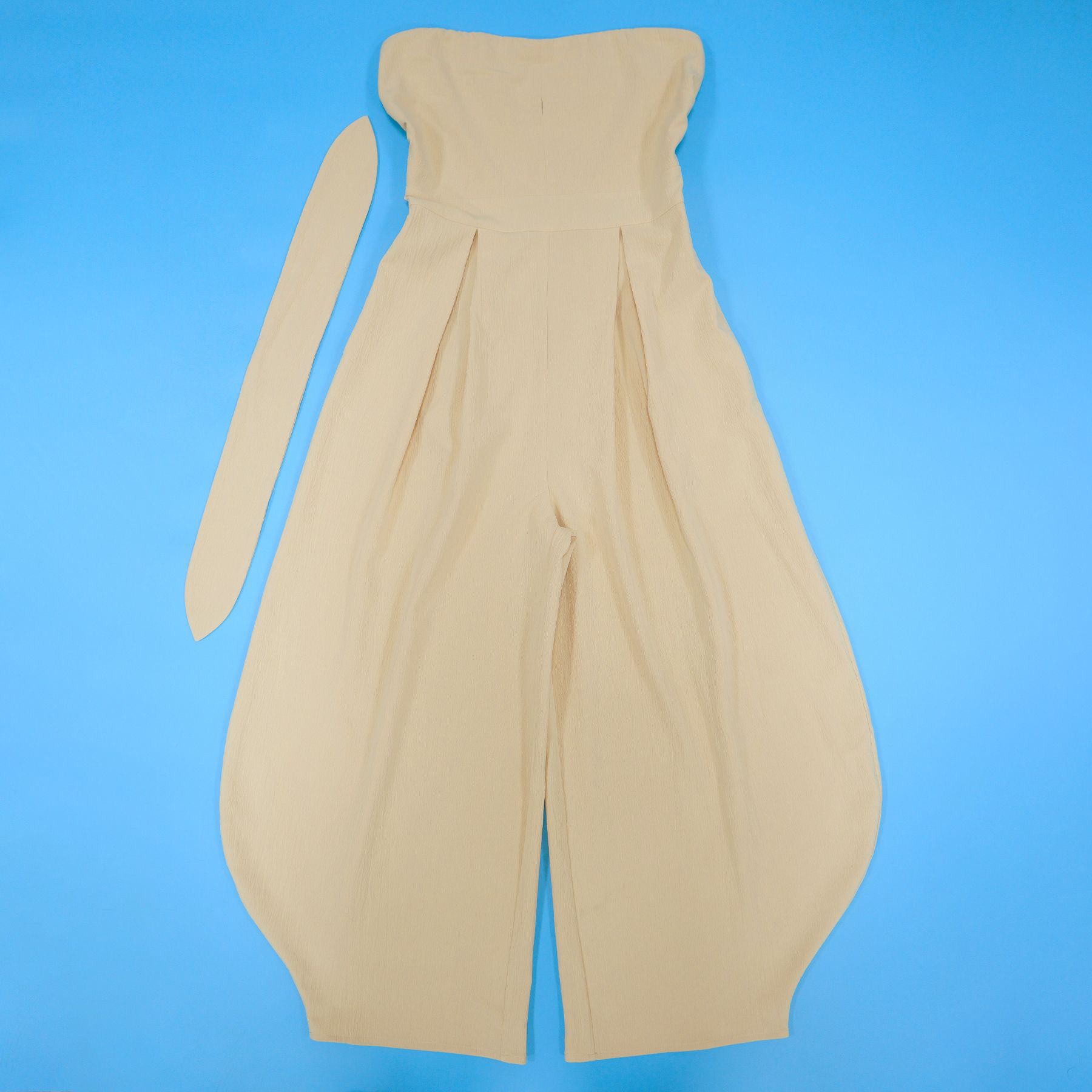 Sexy Damen-Jumpsuit mit Bandeau-Ausschnitt, einfarbig, Sommer, Neu, Direktvertrieb_voghion.com