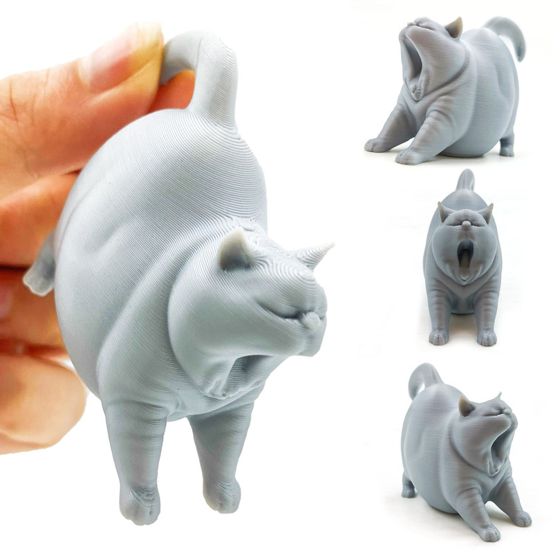 3D Printed Decorations Yawning Lazy Cat Ornaments Home Gift Decorations Bedroom Creative Home Decoration Modern Simple