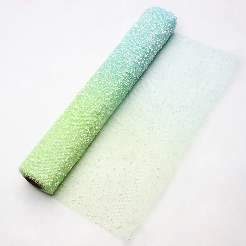 Brillante gradiente de nieve punto de hilo material de embalaje de flores tela tela tela clásica hecha a mano DIY ramo florista