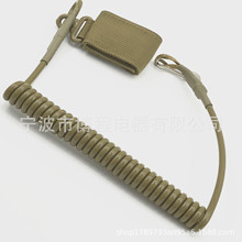 户外战术弹簧枪绳防丢钥匙扣挂绳军迷弹力绳多功能挂绳枪绳弹簧线