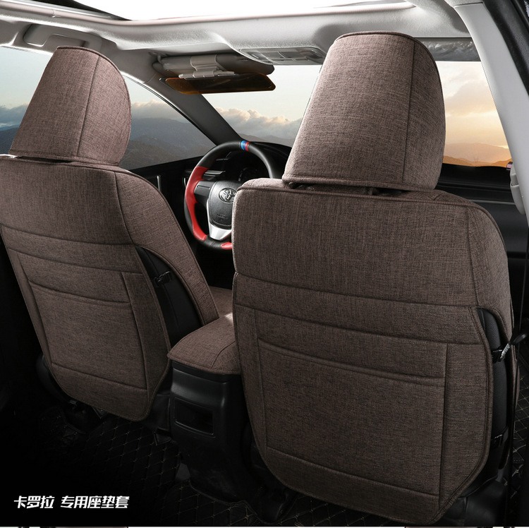 Toyota Corolla One Car One Edition Special Special Four Seasons Full Surrounded Linen Car Cushion Five-seat Car Seat Cover