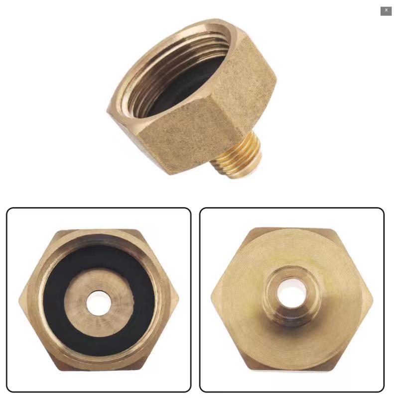 50公斤制冷剂钢瓶转换接头带胶圈 R22冷媒大钢瓶阀G3/4大瓶接头