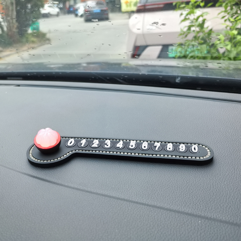 Placas de estacionamiento temporales de automóviles mujeres lindas tarjetas telefónicas de automóviles tarjetas de número de teléfono móvil adornos de decoración