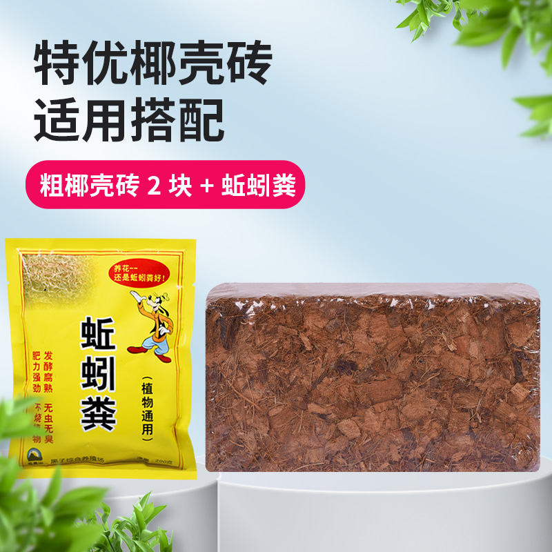 [시험 조합] 코코넛 껍질 벽돌 2개 + 심폐물 200g