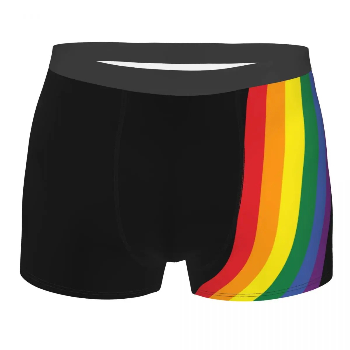 Venta rápida transfronteriza venta caliente 3D transpirable ropa interior casual para hombres color arco iris bóxer pantalones cortos para hombres MP01