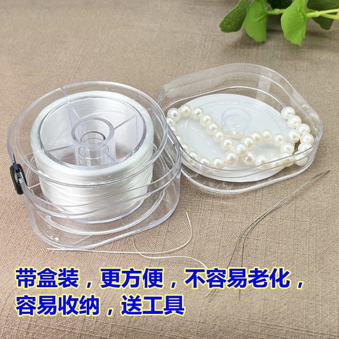 輸入の耐摩耗性のビーズの皮筋の手のひもは真珠の文を通して水晶の弾力性の線の超細い仏の玉の縄を遊びます。