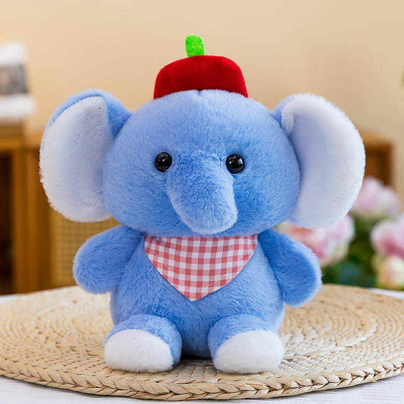 Blue scarf elephant / 20-25cm (single price
