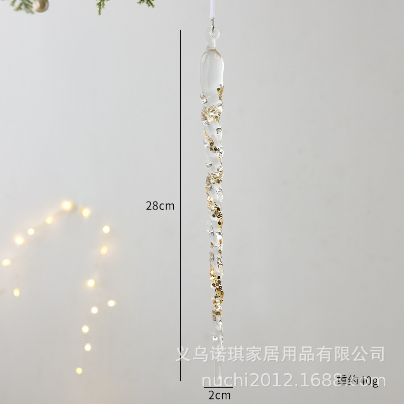 NUCHI クロスボーダー クリスマス装飾 アクリル クリスタル ペンダント スノーフレーク ガーランド クリスマスツリー 小さなペンダント|undefined