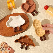 ins创意面包碟可爱小盘子碟子精致陶瓷味碟烤肉蘸料碟家用芥末碟