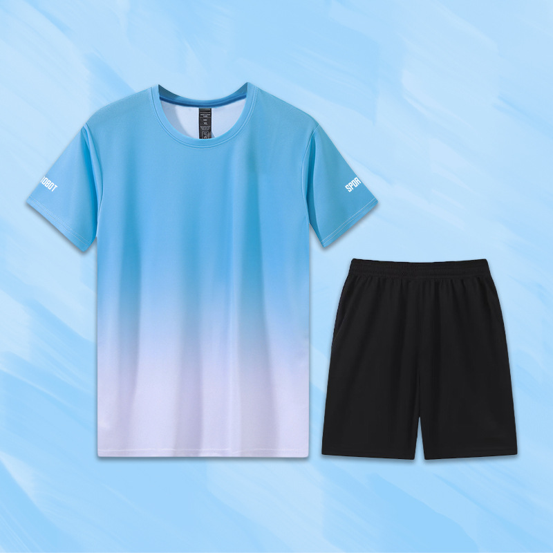 Ropa para correr, equipo, traje deportivo, ropa de fitness para hombres y mujeres, camiseta de secado rápido de seda de hielo, entrenamiento de ciclismo, ropa para correr por la mañana, primavera y verano