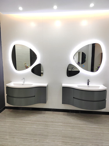 BB4C wholesale big belly basin bathroom cabinet combination export narrow small apartment wash basin wash basin solid wood bathroom